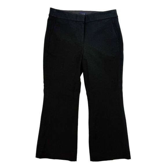 J.CREW Petite Kelsey Flare Pant 10P Black Cropped High Rise Twill NWT B23 - Picture 2 of 6